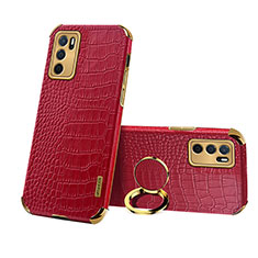 Funda Lujo Cuero Carcasa XD2 para Oppo A16 Rojo