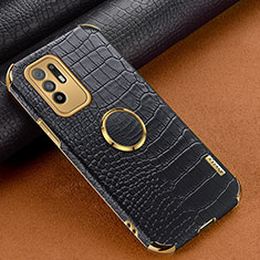 Funda Lujo Cuero Carcasa XD2 para Oppo A95 5G Negro