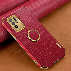 Funda Lujo Cuero Carcasa XD2 para Oppo A95 5G Rojo