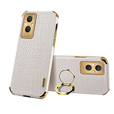 Funda Lujo Cuero Carcasa XD2 para Oppo A96 5G Blanco