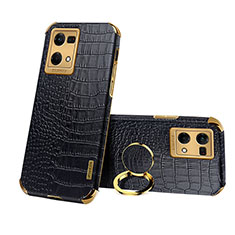 Funda Lujo Cuero Carcasa XD2 para Oppo F21s Pro 4G Negro