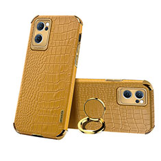 Funda Lujo Cuero Carcasa XD2 para Oppo Find X5 Lite 5G Amarillo