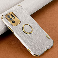 Funda Lujo Cuero Carcasa XD2 para Oppo Reno5 Z 5G Blanco