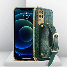 Funda Lujo Cuero Carcasa XD2 para Realme 8 4G Verde