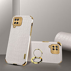 Funda Lujo Cuero Carcasa XD2 para Samsung Galaxy F12 Blanco