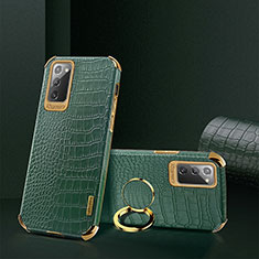 Funda Lujo Cuero Carcasa XD2 para Samsung Galaxy Note 20 5G Verde