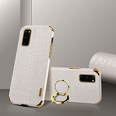 Funda Lujo Cuero Carcasa XD2 para Samsung Galaxy S20 Blanco