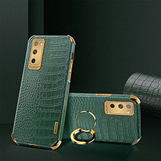 Funda Lujo Cuero Carcasa XD2 para Samsung Galaxy S20 FE 5G Verde