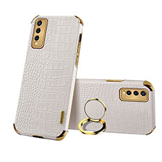 Funda Lujo Cuero Carcasa XD2 para Vivo Y11s Blanco