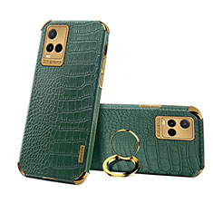 Funda Lujo Cuero Carcasa XD2 para Vivo Y21 Verde