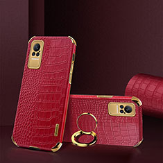 Funda Lujo Cuero Carcasa XD2 para Xiaomi Civi 5G Rojo