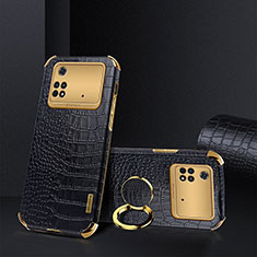 Funda Lujo Cuero Carcasa XD2 para Xiaomi Poco M4 Pro 4G Negro