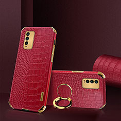 Funda Lujo Cuero Carcasa XD2 para Xiaomi Redmi 9 Power Rojo