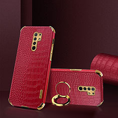 Funda Lujo Cuero Carcasa XD2 para Xiaomi Redmi 9 Prime India Rojo