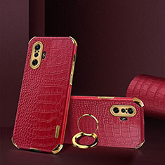 Funda Lujo Cuero Carcasa XD2 para Xiaomi Redmi K40 Gaming 5G Rojo