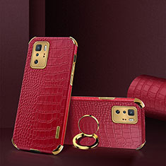 Funda Lujo Cuero Carcasa XD2 para Xiaomi Redmi Note 10 Pro 5G Rojo