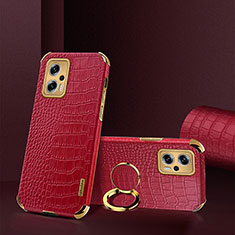 Funda Lujo Cuero Carcasa XD2 para Xiaomi Redmi Note 11T Pro+ Plus 5G Rojo