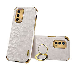 Funda Lujo Cuero Carcasa XD3 para Oppo A74 5G Blanco