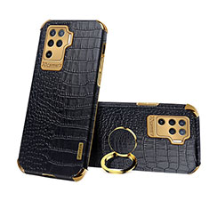 Funda Lujo Cuero Carcasa XD3 para Oppo Reno5 Lite Negro