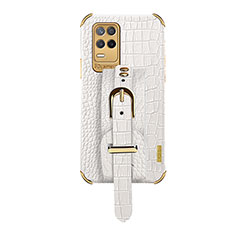 Funda Lujo Cuero Carcasa XD3 para Realme 8 4G Blanco