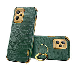 Funda Lujo Cuero Carcasa XD3 para Realme C35 Verde