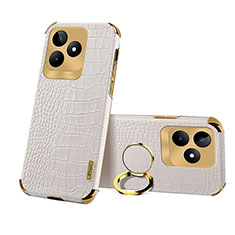 Funda Lujo Cuero Carcasa XD3 para Realme C51 Blanco