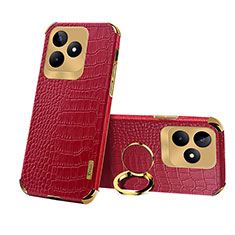 Funda Lujo Cuero Carcasa XD3 para Realme C51 Rojo