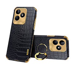 Funda Lujo Cuero Carcasa XD3 para Realme C53 India Negro