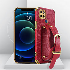 Funda Lujo Cuero Carcasa XD3 para Realme Q2i 5G Rojo