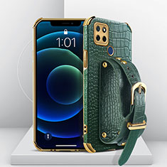 Funda Lujo Cuero Carcasa XD3 para Realme Q2i 5G Verde