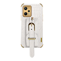 Funda Lujo Cuero Carcasa XD3 para Realme V25 5G Blanco