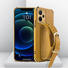 Funda Lujo Cuero Carcasa XD4 para Realme 10T 5G Amarillo