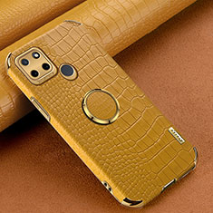 Funda Lujo Cuero Carcasa XD4 para Realme C25Y India Amarillo