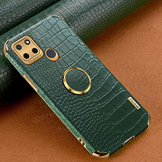 Funda Lujo Cuero Carcasa XD4 para Realme C25Y India Verde