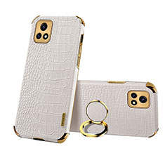 Funda Lujo Cuero Carcasa XD4 para Vivo iQOO U3 5G Blanco