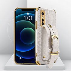 Funda Lujo Cuero Carcasa XD4 para Vivo Y73s 5G Blanco