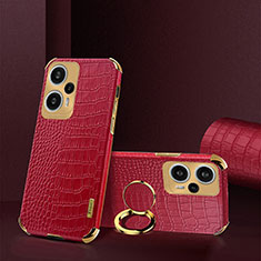 Funda Lujo Cuero Carcasa XD4 para Xiaomi Redmi Note 12 Turbo 5G Rojo