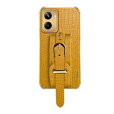 Funda Lujo Cuero Carcasa XD5 para Realme 10 Pro 5G Amarillo