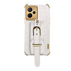 Funda Lujo Cuero Carcasa XD5 para Realme 10T 5G Blanco