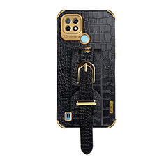 Funda Lujo Cuero Carcasa XD5 para Realme C21 Negro