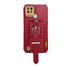 Funda Lujo Cuero Carcasa XD5 para Realme C21 Rojo