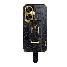 Funda Lujo Cuero Carcasa XD5 para Realme C55 Negro