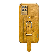 Funda Lujo Cuero Carcasa XD5 para Realme Q3 5G Amarillo