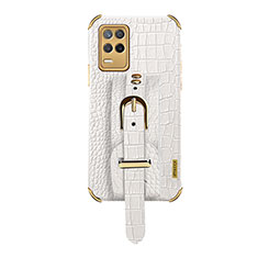 Funda Lujo Cuero Carcasa XD5 para Realme Q3 5G Blanco