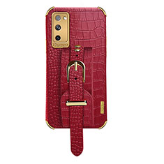 Funda Lujo Cuero Carcasa XD5 para Samsung Galaxy S20 FE 4G Rojo
