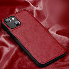 Funda Lujo Cuero Carcasa XV1 para Apple iPhone 15 Plus Rojo