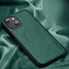 Funda Lujo Cuero Carcasa XV1 para Apple iPhone 15 Plus Verde