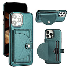 Funda Lujo Cuero Carcasa Y01B para Apple iPhone 14 Pro Verde