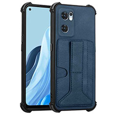 Funda Lujo Cuero Carcasa Y01B para OnePlus Nord CE 2 5G Azul