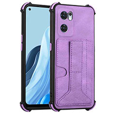 Funda Lujo Cuero Carcasa Y01B para OnePlus Nord CE 2 5G Morado